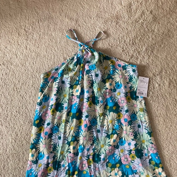 3/$24 SO Halter neck swing mini dress floral print dress S jrs - Picture 8 of 15